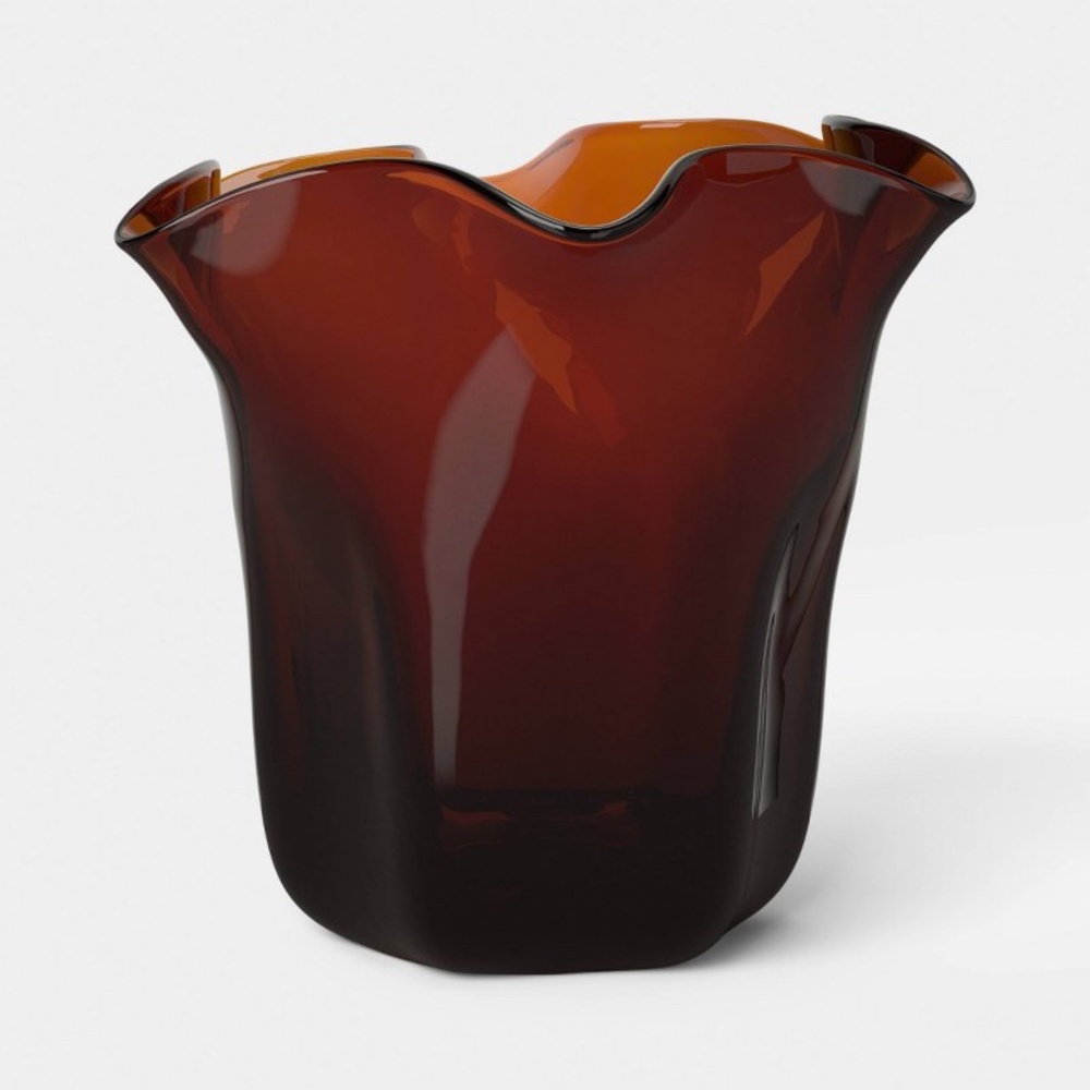 NEW Threshold 54.1 fl oz Glass Champagne Bucket Maroon